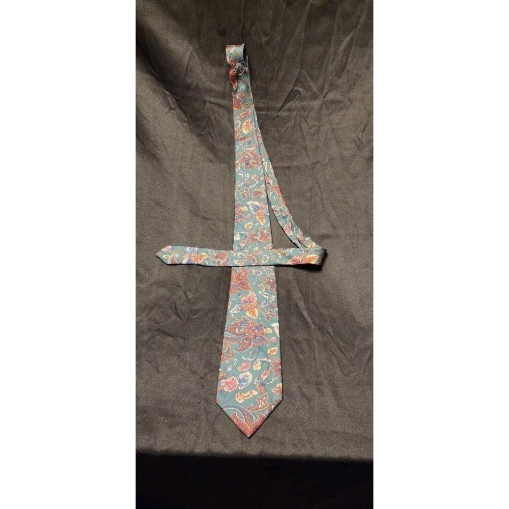 STAFFORD BERT PULITZER 417 Necktie Men OS Multicolor Striped Floral Paisley - Picture 3 of 11
